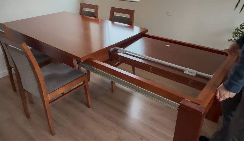 Mesa de madeira 90cm x 150cm (ate 230cm)