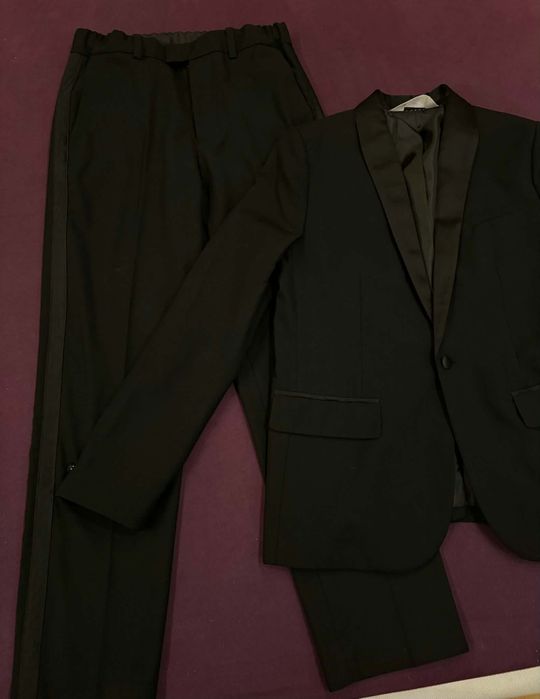 Marynarka i spodnie czarne wizytowe H&M rozm.152 cm