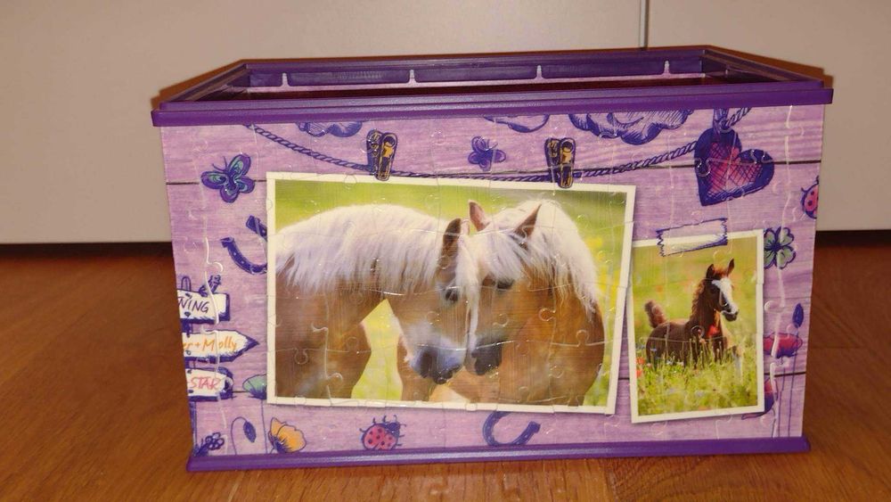 Ravensburger, Girly Girl, drzewko i pudełko na drobiazgi konie.