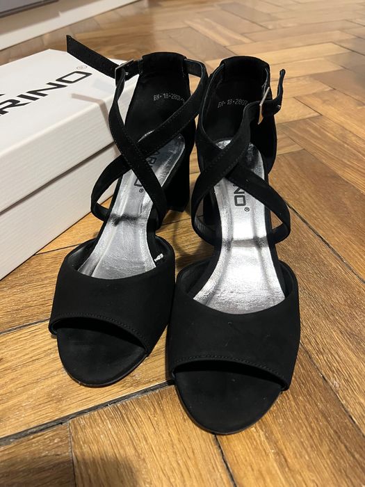 Sandały damskie Karino, czarne, rozmiar 39