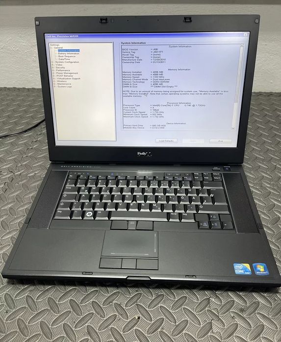Ноутбук DELL Precision M4500