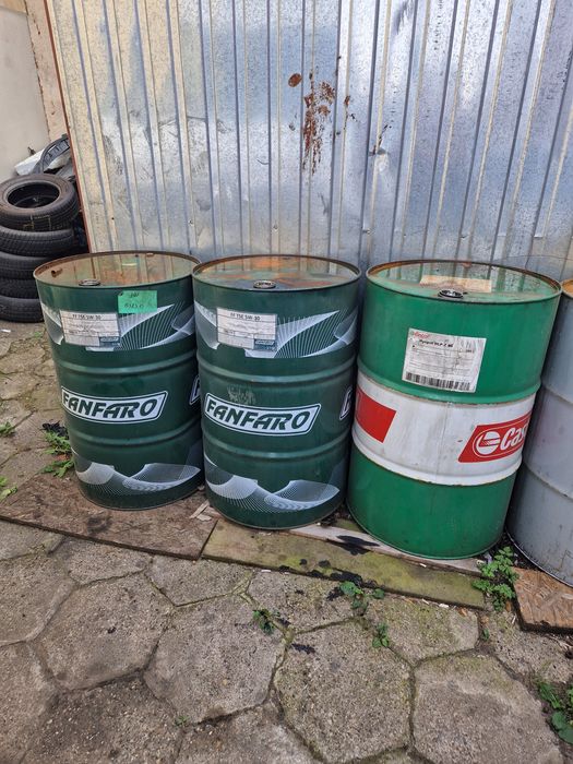 Beczki metalowe 200L. po czystym oleju