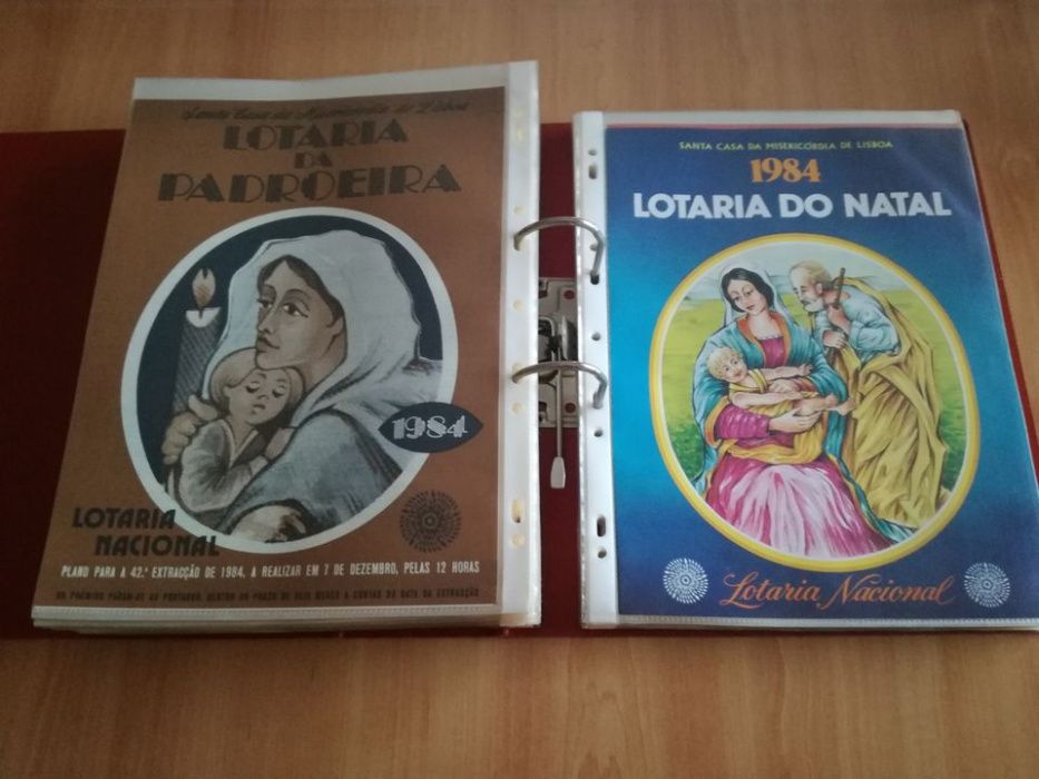 Vendo RARA coleção com 290 posters antigos de lotaria da santa casa