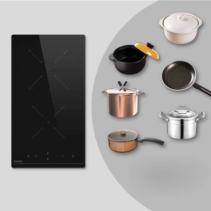 Hermitlux Płyta Ceramiczna z Wtyczką 29 cm 9 Poziomów Mocy Timer 3000W