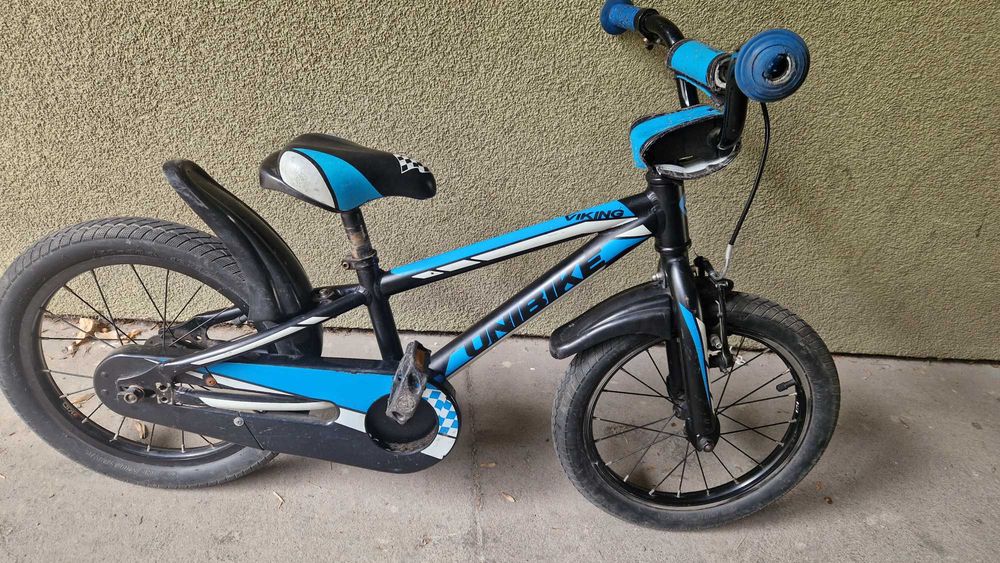 rower dziecinny Unibike Viking koła 16 cali v-brake + kontra rama 8,5"