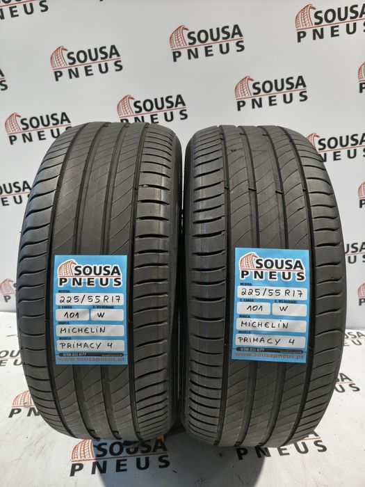2 pneus semi novos 225-55R17 Michelin - Oferta dos Portes