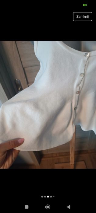 Bluzka dzianinowa biała Zara