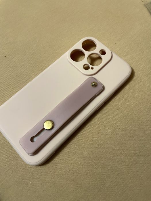 Розовый чехол на айфон 14 про, рожевий на iphone 14 pro з підставкою