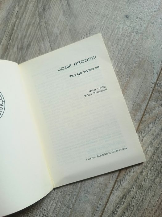 Poezje wybrane. Josif Bridski