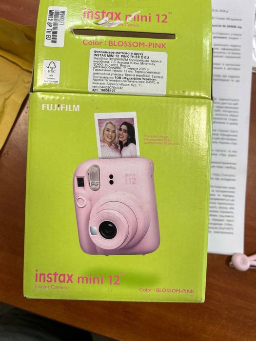 Instax mini 12 pink white