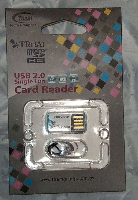 Внешний кард-ридер Team USB microSD Reader Blue