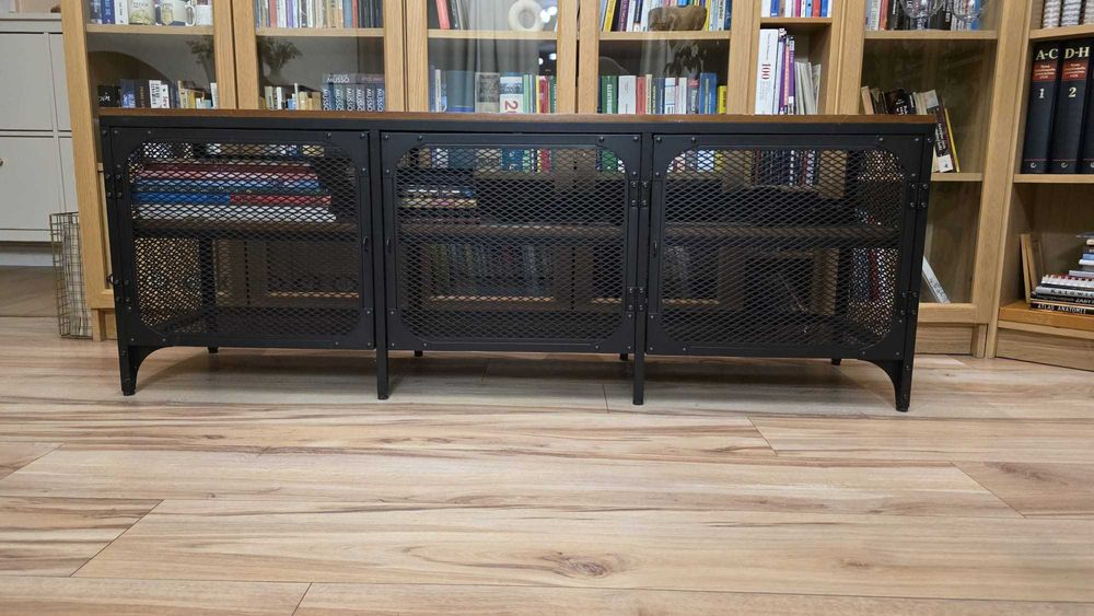 FJÄLLBO Szafka pod TV, czarny, 150x36x54 cm