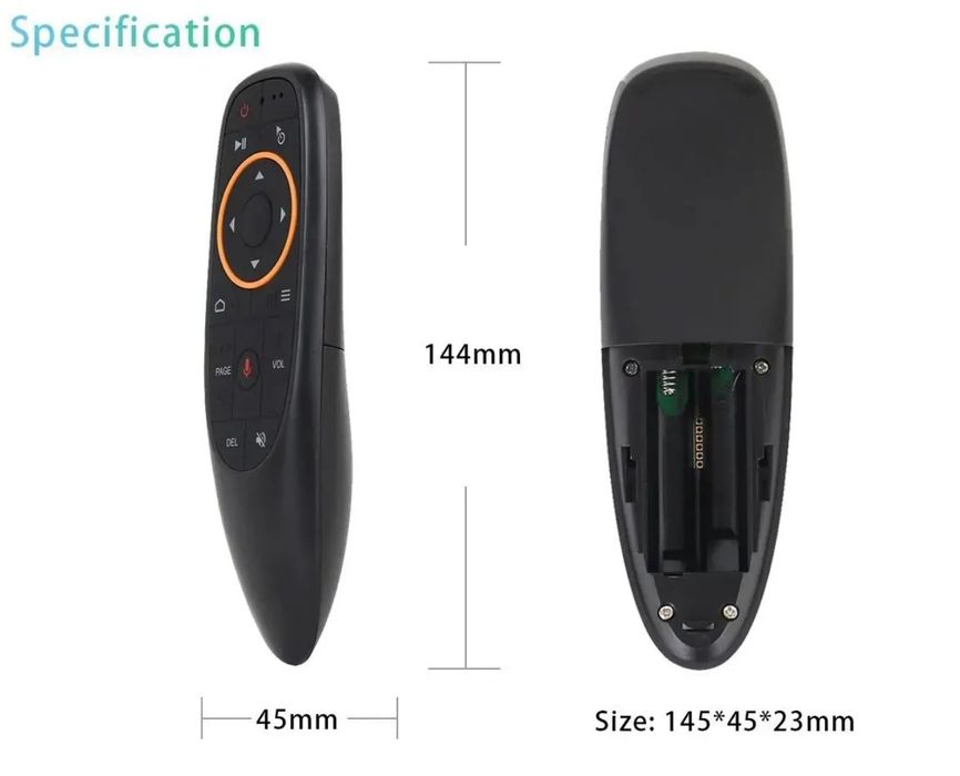 Comandos - G10S Air Mouse Controle