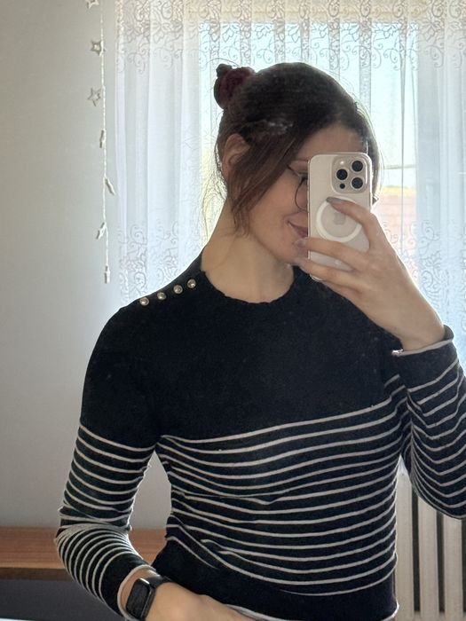 Cienki sweter ZARA w paski L
