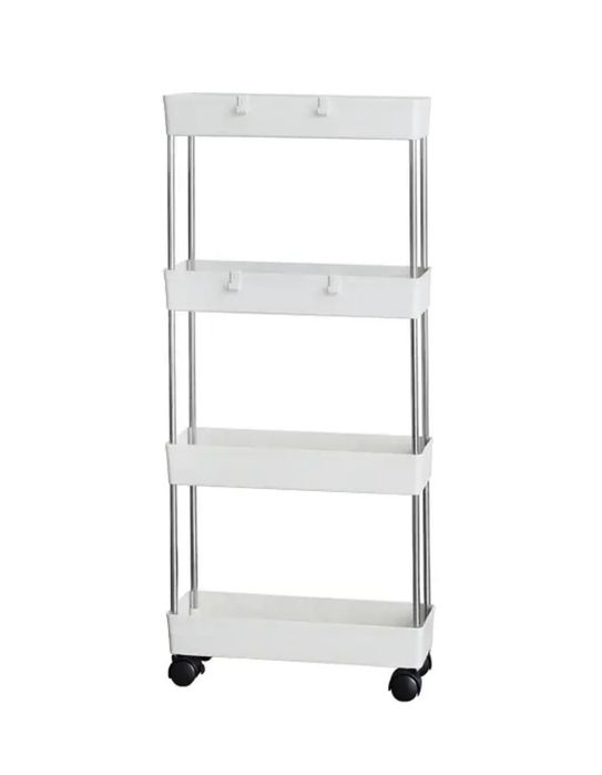 Складна полка (етажерка) для кухні та ванної на колесах