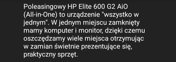 Komputer HP ( komputer i monitor w jednym)