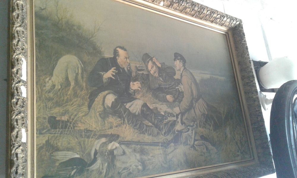 Охотники на привале. У источника