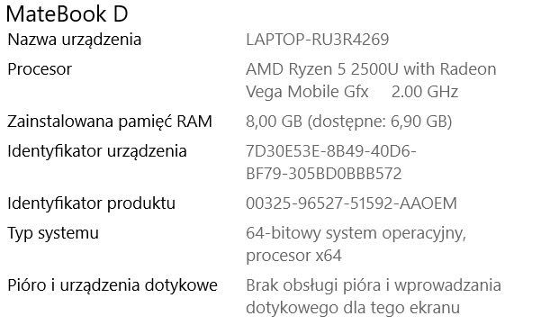 Laptop Huawei MateBook