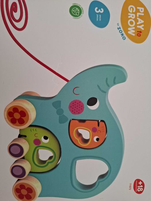 Animais de madeira para brincar bebé