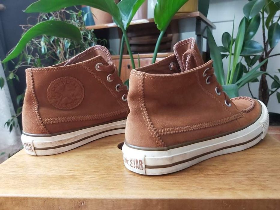 Converse skórzane 37 brązowe karmelowe