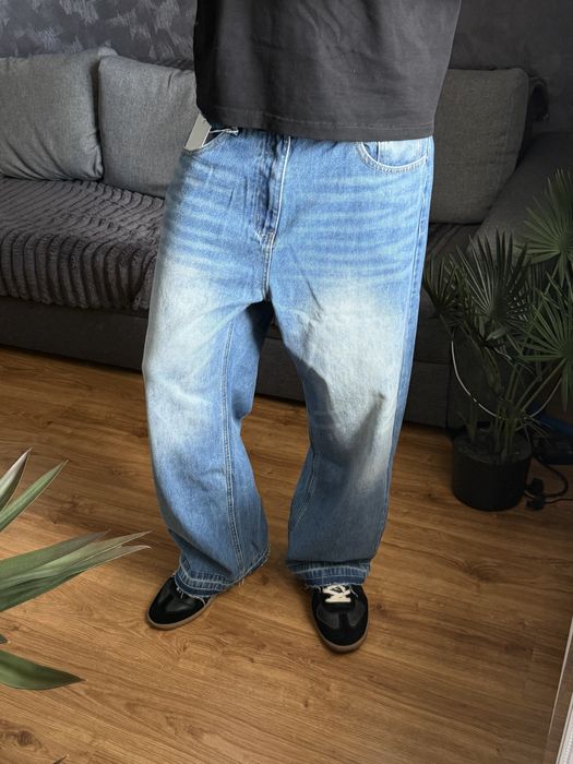 Flared Baggy Blue Jeans Джинси Фларед Широкі Прямі Relaxed Sk8 Y2k Jaded London Racer Archive Opium Архив Опиум Джинсы Blue Washed