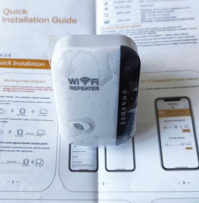 Wzmacniacz sygnału Wi-FI Mocny Repeater Access Point Router 300 Mbs