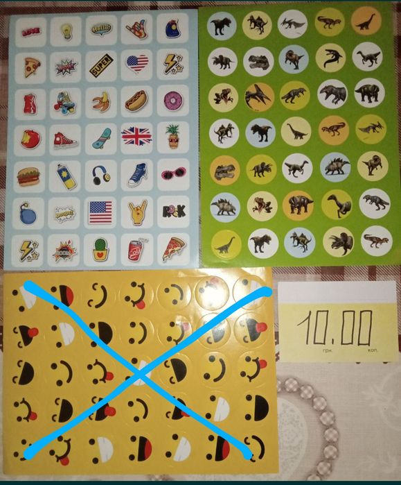 Детские наклейки от 7 гривен.