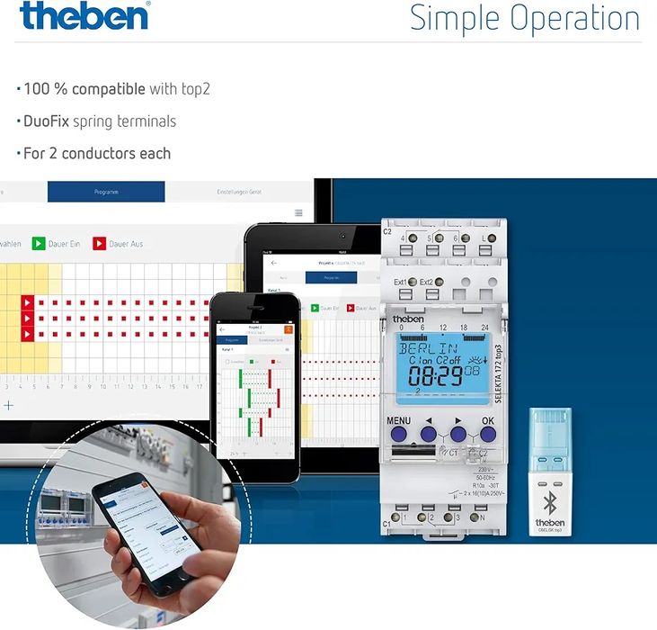 Theben TR 610 top3 1-канальний тижневий цифровий таймер