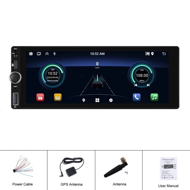 Rádio 1din 6,86 polegadas 2/64GB GPS RDS WIFI Carplay novo