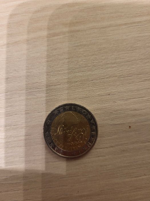 Moeda de 2€ France Prešeren, um poeta esloveno