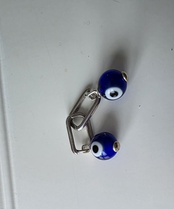 Kolczyki oko proroka evil eye nazar szkło earrings