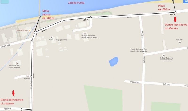 Kaper Rewa Pokoje Nocleg Blisko Morza Plaża 250 m koło Gdyni