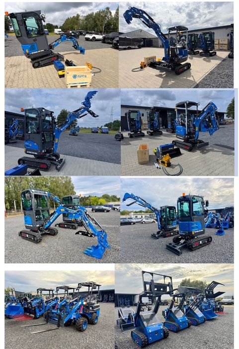 Nowa Minikoparka RIPPA R10 R15 R18 PRO z kabiną i bez kabiny kamerą silnik Kubota 2 i 3 CYLINDRY  rozsuwane podwozie Transport GRATIS Leasing Okazja