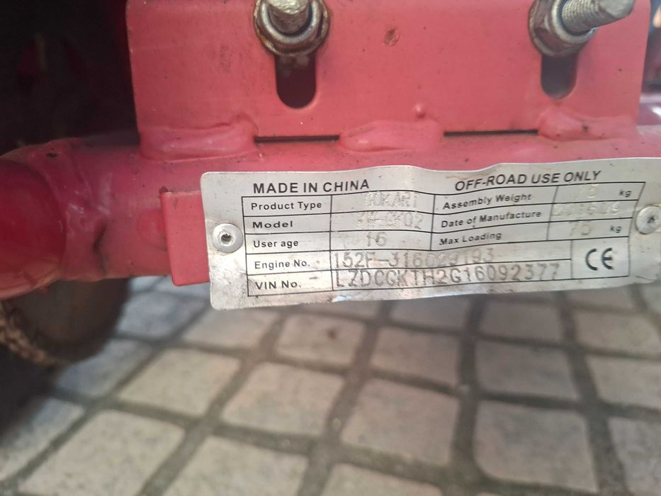 Kart gasolina para criança