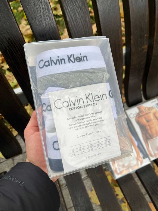 ОРИГінал труси боксери Calvin Klein набір 3 шт чорні, білі, сірі M, L