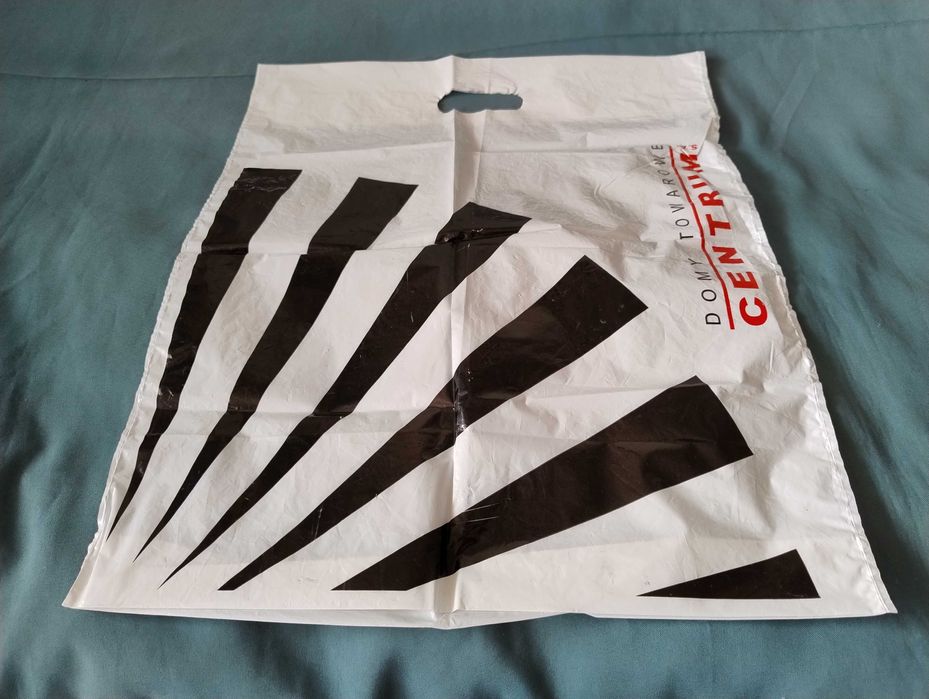 Domy Towarowe Centrum reklamówka duża PRL lata 70 plastikowa DTC