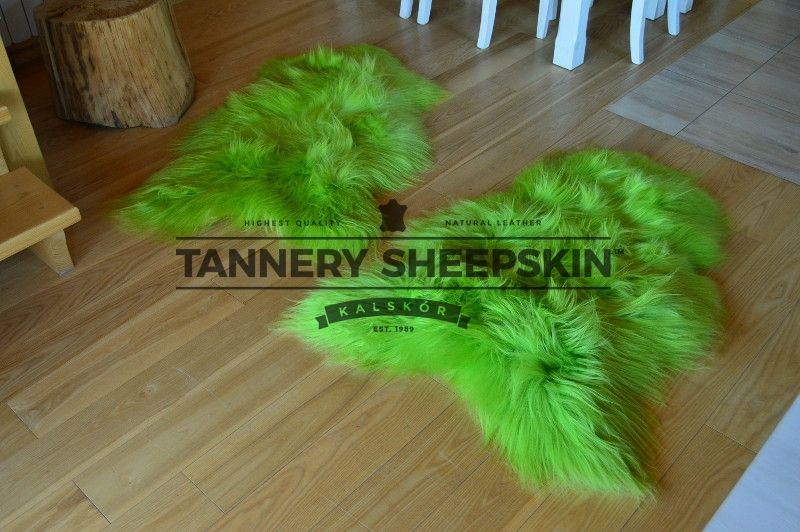 Skóra Owcza Island Kolor Zielone Jabłko 90-110cm Naturalne