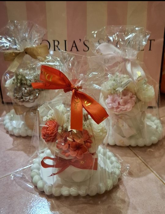 Swieczki sojowe zapachowe flower box deserki