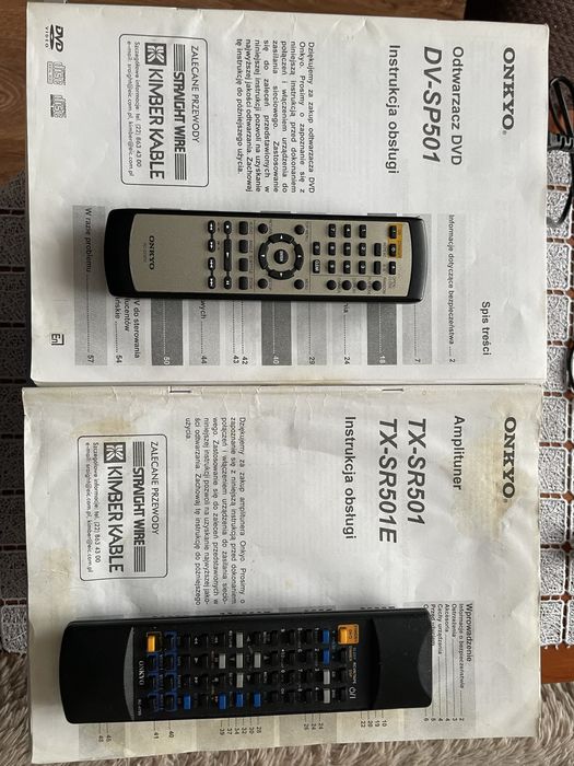 Amplituner ONKYO TX-SR501E plus DVD kolumny