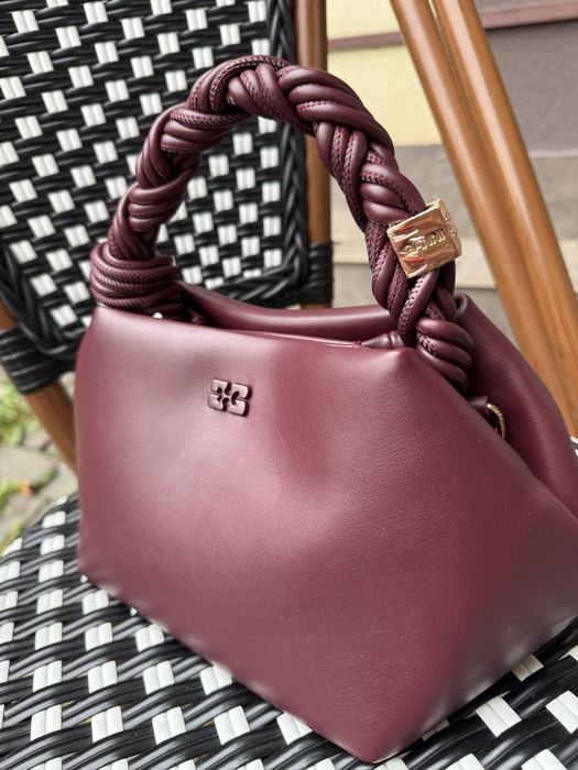 Жіноча сумка Ganni BURGUNDY SMALL нова