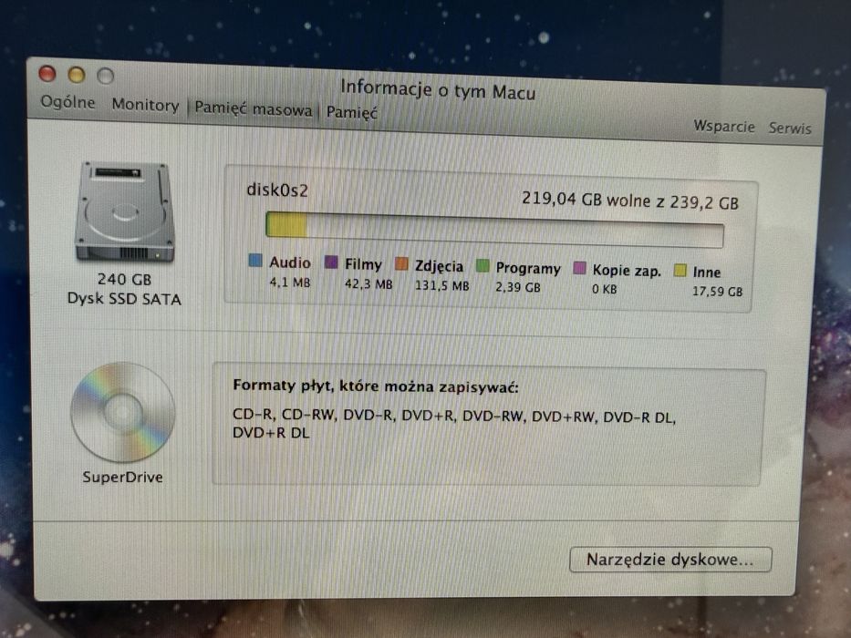 iMac a1312 27 cali 240 gb SSD i5 12 gb RAM Apple