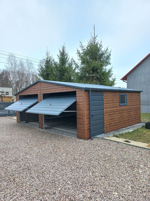 Garaż blaszany blaszak nowoczesny wygląd profil zamknięty