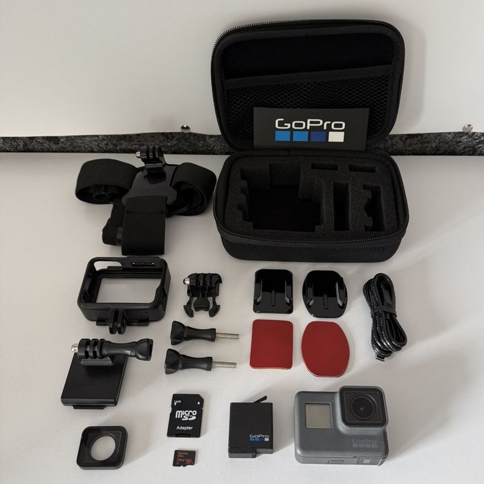 Екшн камера GoPro 6 Black + великий комплект кріплень + флешка гоупро Hero