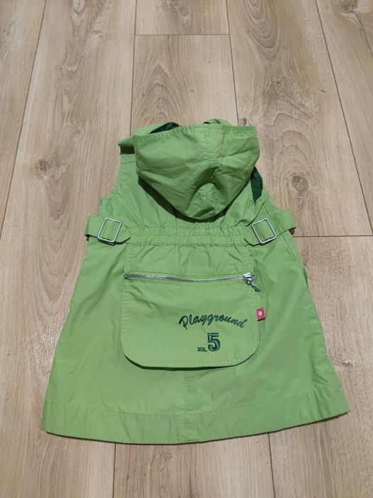 Sukienka tunika bezrękawnik 92/98 zielona boho