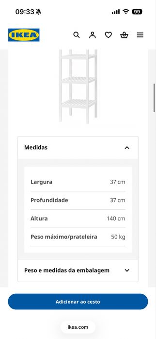 Estante branca IKEA
