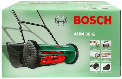 kosiarka ręczna bębnowa 38cm ahm 38g bosch + kosz