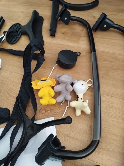 Berço para bebés 5 em 1 ajustável, convertível e dobrável, Preto