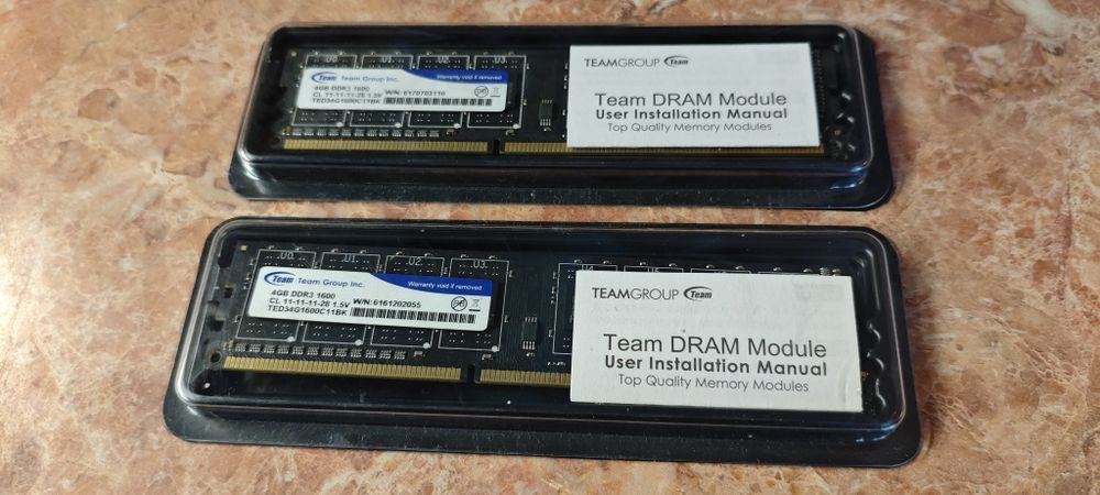 Комплект модулей памяти Team DDR3 4GB * 2шт = 8GB 1600MHz Elite