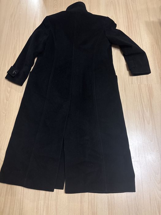 Czarny długi płaszcz oversize