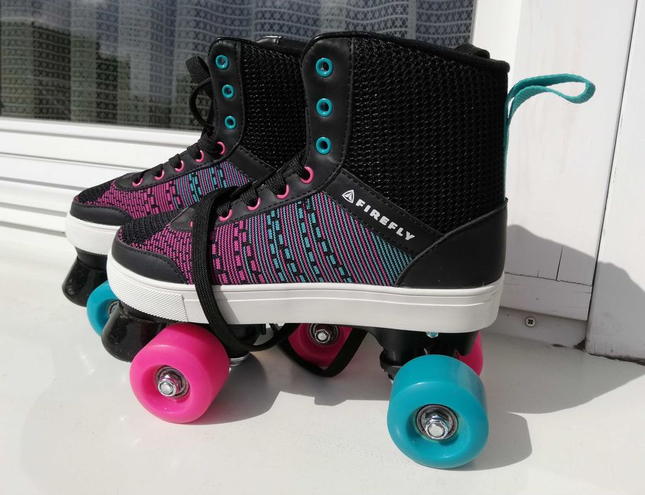 wrotki firefly rozm. 36 black-blue-pink dark